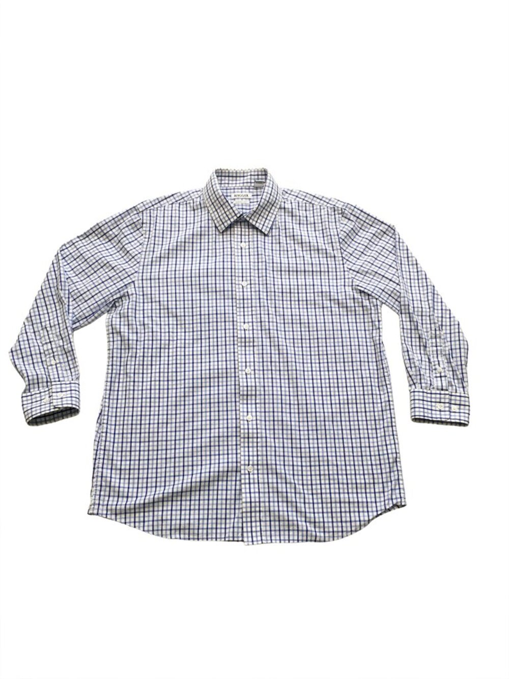 Haggar Men's Classic Fit Blue Causal Shirt Size 16-161/2